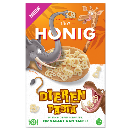 Honig dieren pasta 550 gr