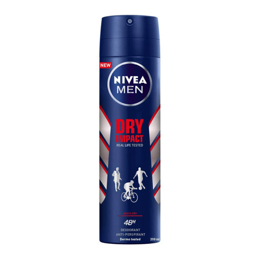 NIVEA DEO MEN DRY IMPACT SPRAY 200 ML.