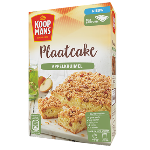 Koopmans plaatcake appelkruimel 12 st.