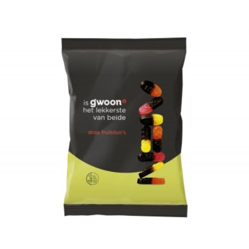 G'woon drop fruitduo's 400 gr.