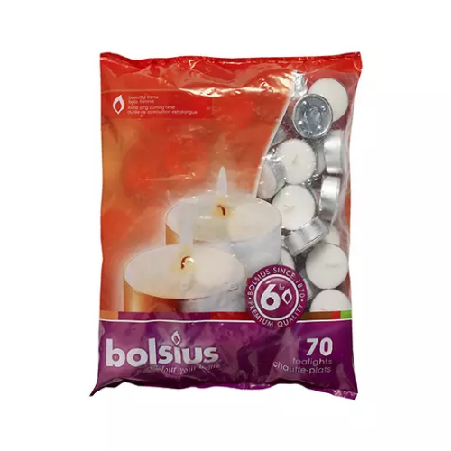Bolsius theelicht wit 6 uur (velas) 70 u.