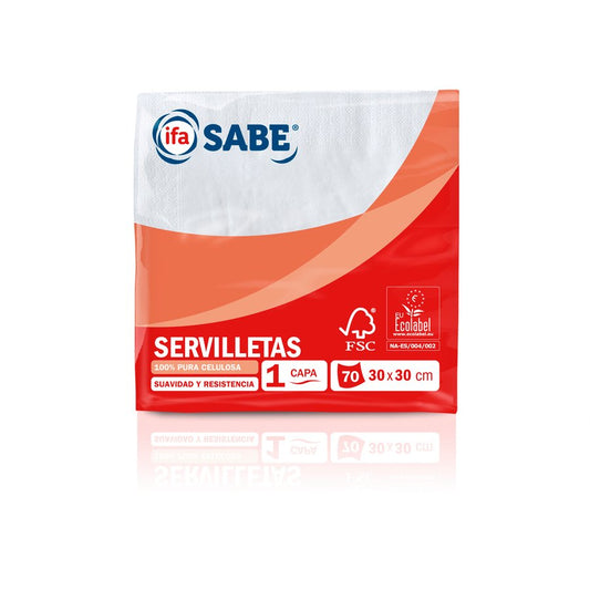 IFA-SABE SERVILLETAS BLANCAS 30x30 70 UND.