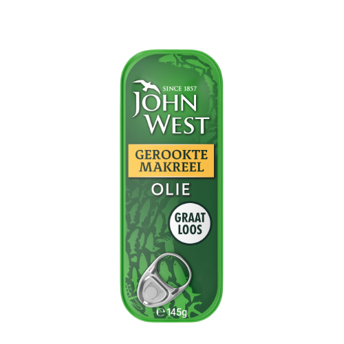 John west gerookte makreelfilets 145 gr.