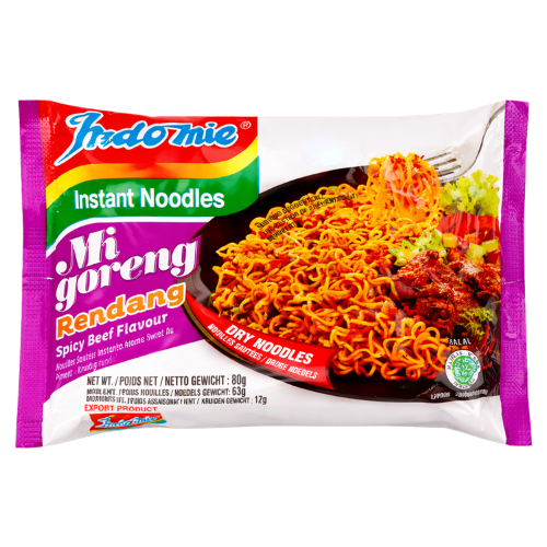 Indomie instant noodles mie rendang 80 gr.