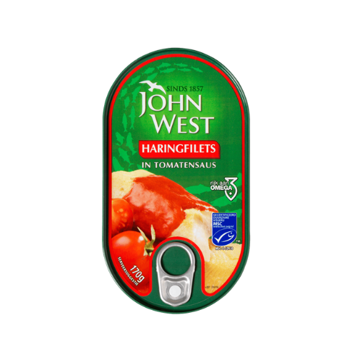 John west haringfilets in tomatensaus 170 gr.