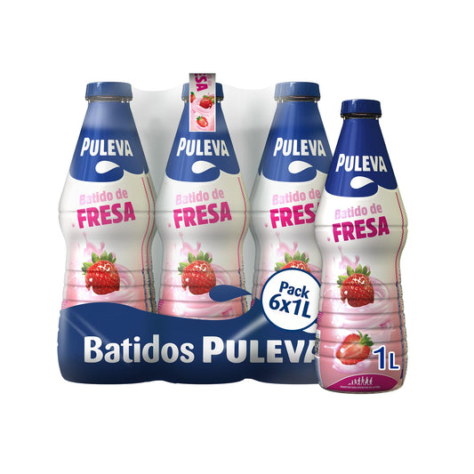 PULEVA BATIDO FRESA 6x1 LTR.