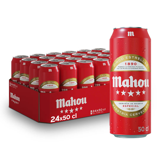 MAHOU 5 ESTRELLAS LATA 24x50 CL.