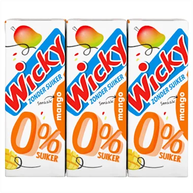 WICKY FRUITDRINK MANGO 0% 6-PACK