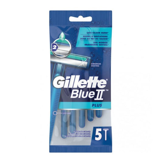 GILLETTE BLUE HOJA-MAQ. II PLUS 5 UND.