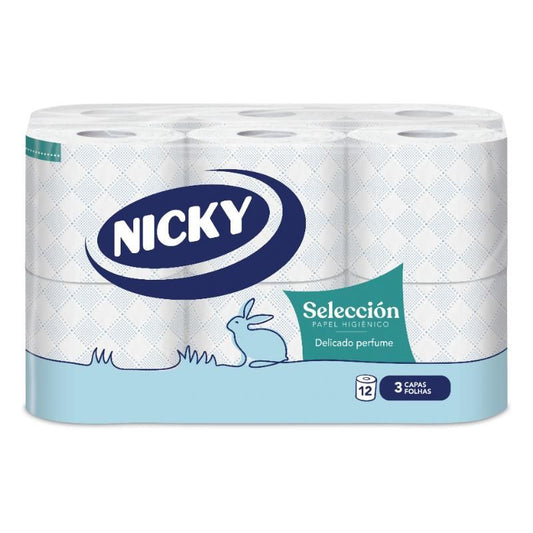 NICKY PAPEL HIG. 3C SELECCIÓN 12 ROLLOS