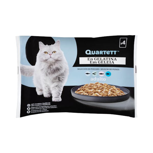 QUARTETT GELATINA GATO PESCADO 340 GR.