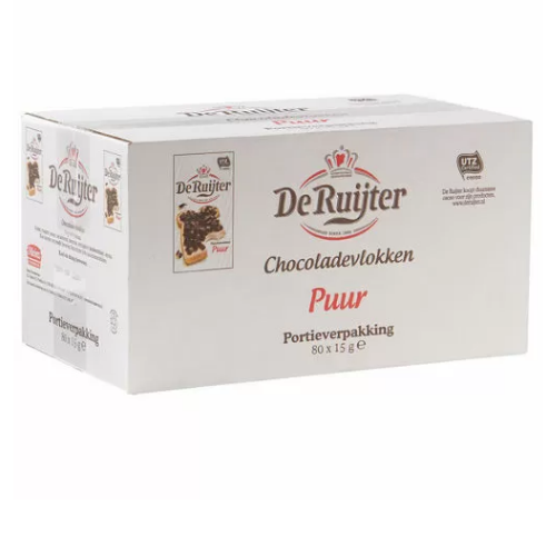 De ruijter chocoladevlokken puur 15 gr