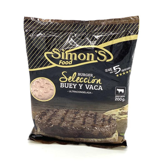 SIMON'S HAMBURGUESA VACA-BUEY 16x200 GR.