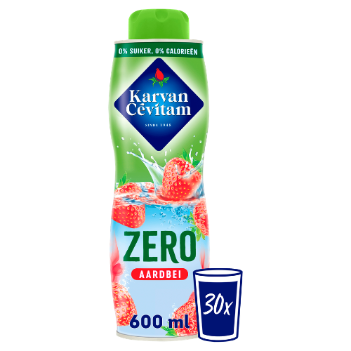 Karvan cevitam siroop zero aardbei 600 ml.
