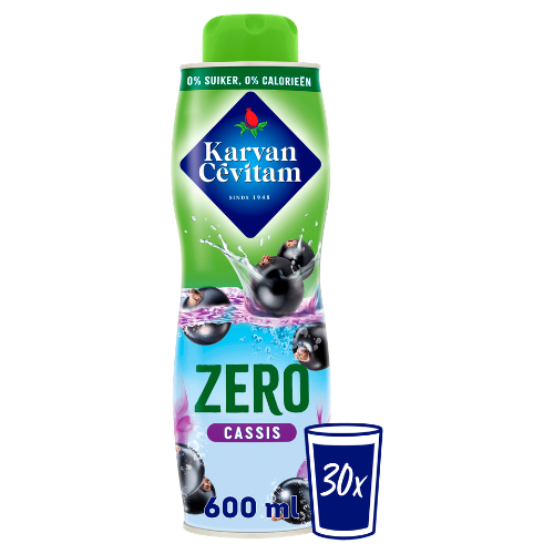 Karvan cevitam siroop zero cassis 600 ml.