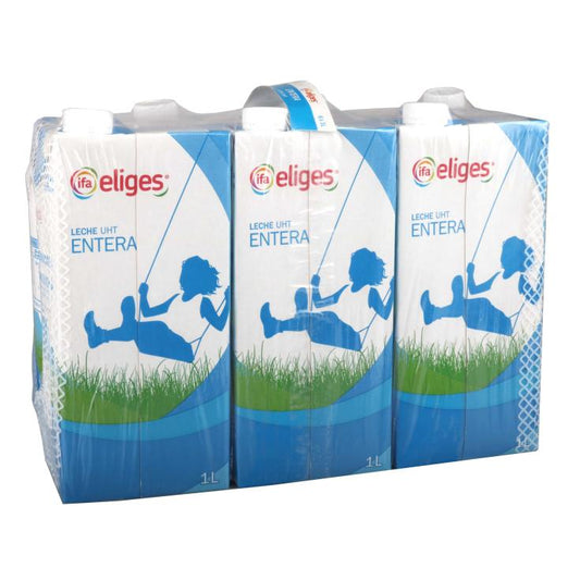 IFA-ELIGES LECHE ENTERA BRIK 6x1 LTR.