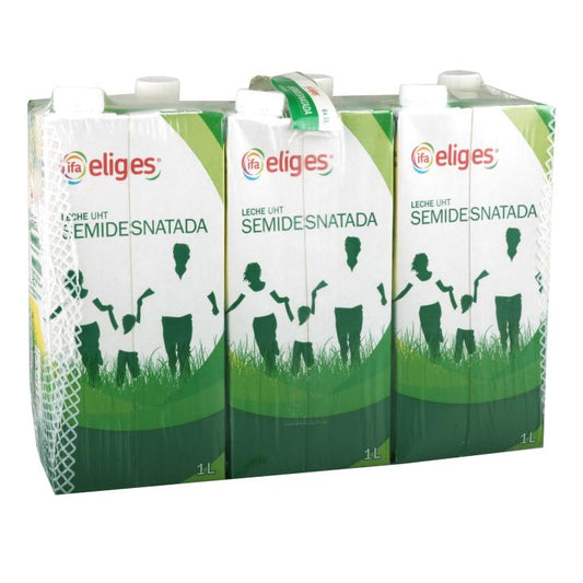 IFA-ELIGES LECHE SEMIDESNATADA 6x1 LTR.