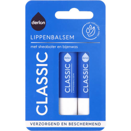 Derlon lippenbalsem classic 2 st