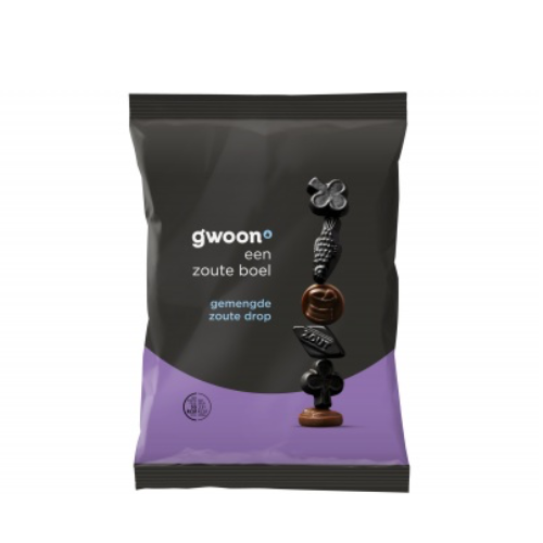 G'woon gemengde zoute drop 400 gr.