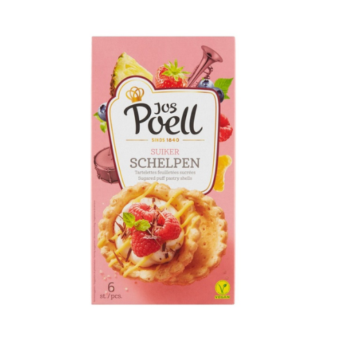 Jos poel bladerdeegschelp gesuikerd 6 st.