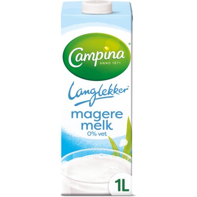 CAMPINA LANGLEKKER MELK 0% VET 1 LTR.