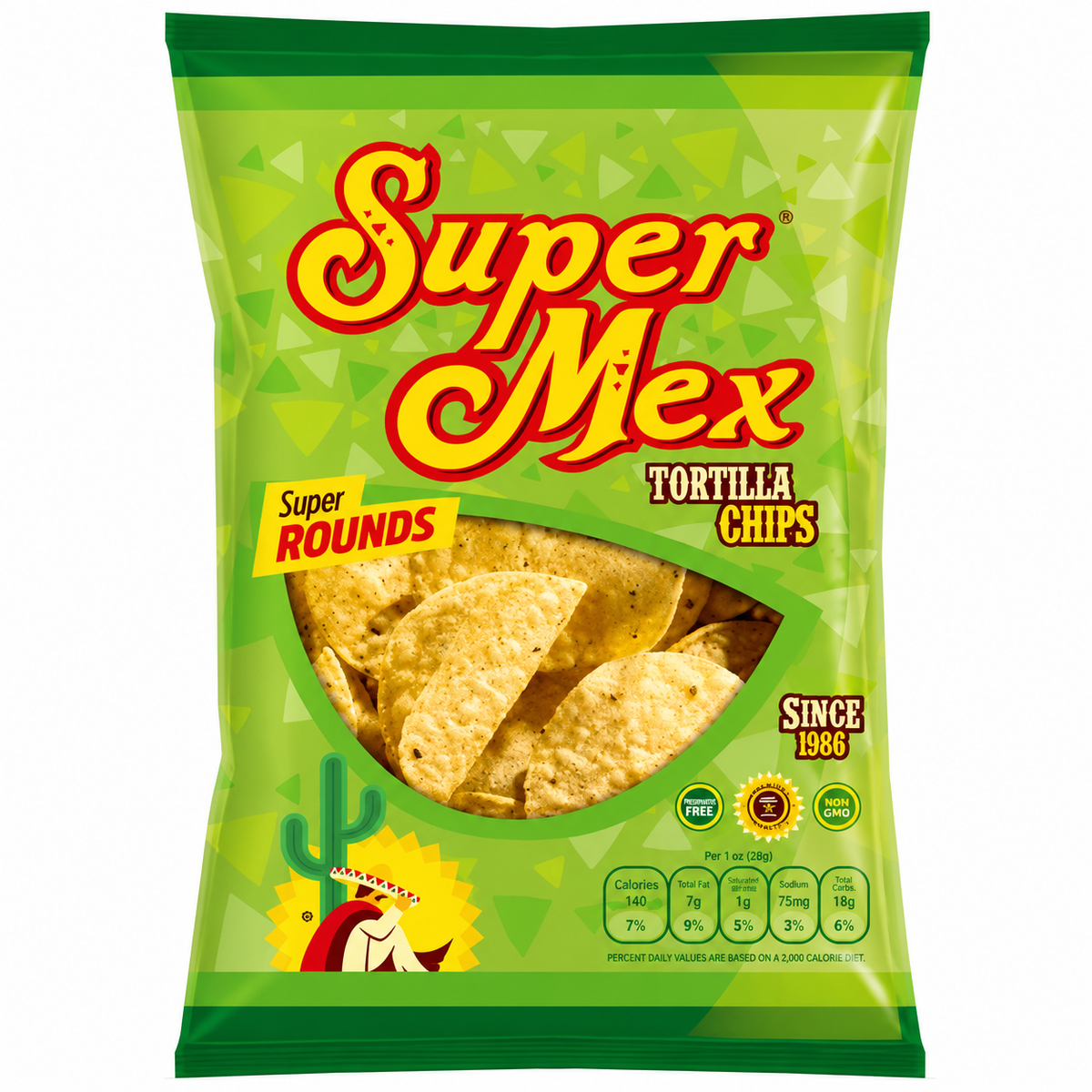 SUPER-MEX CHIPS REDONDO 500 GR.