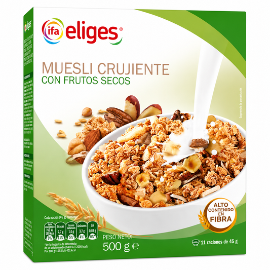 IFA-ELIGES CEREALES MUESLI FRUTOS SECOS 500 GR.