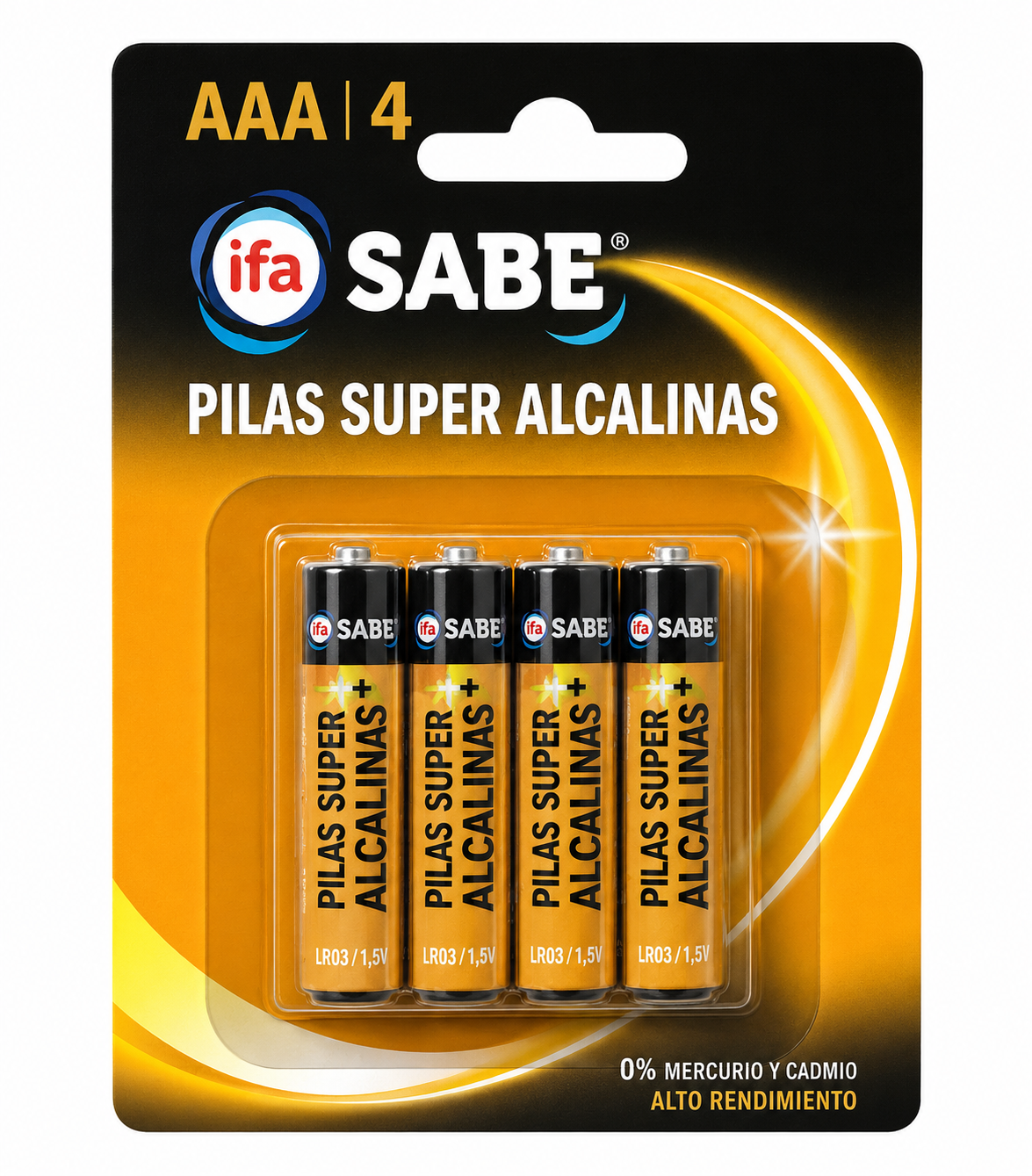 IFA-SABE PILAS LR03 AAA P/4 PLUS PW.
