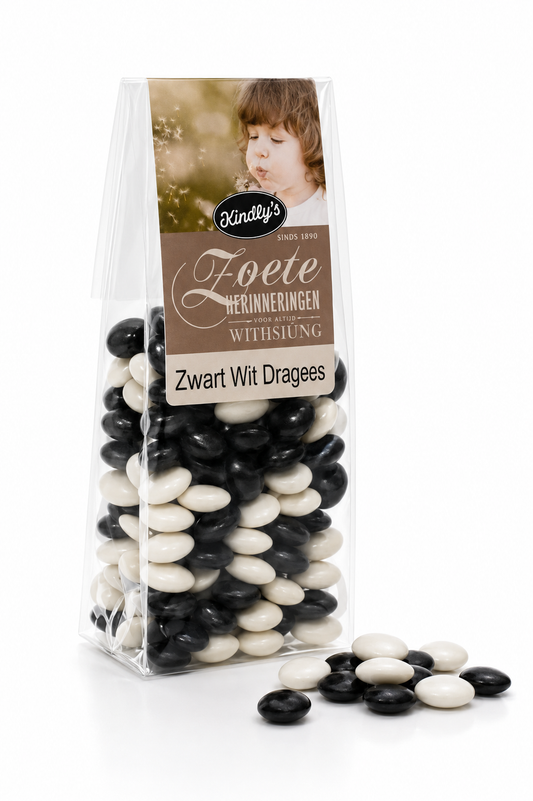 KINDLY'S ZWART WIT DRAGEES 200 GR.
