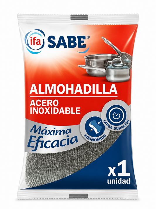 IFA-SABE ALMOHADILLA ACERO INOX. 1 UND.