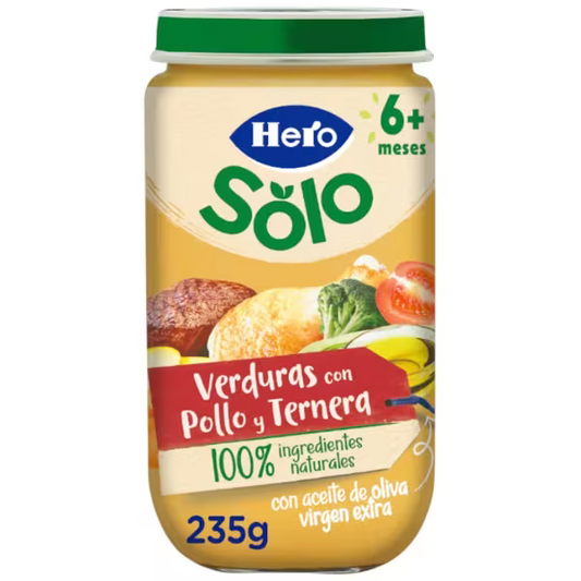 HERO BABY VERDURAS POLLO TERNERA 6 M. 235 GR.