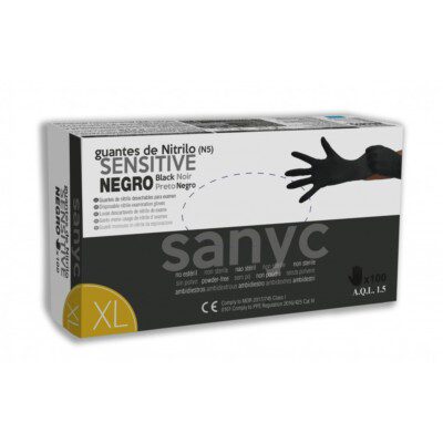GUANTE NITRILO NEGRO TALLA XL 100 U.
