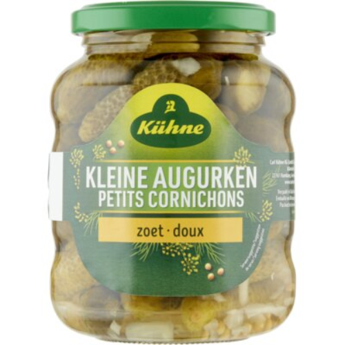 Kuhne kleine augurken zoet 330 gr.