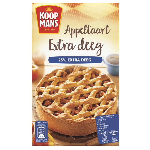 Koopmans mix appeltaart extra deeg 550 gr.