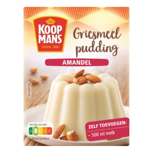 Koopmans griesmeelpudding amandel 85 gr.