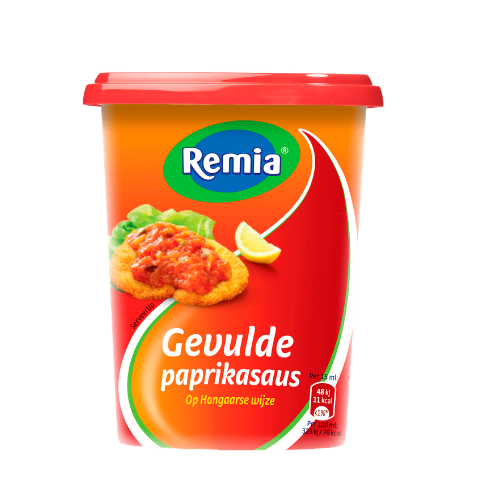 Remia gevulde paprika saus 500 ml.