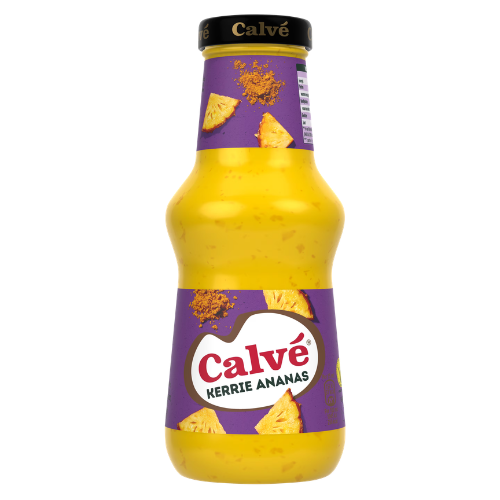 Calve kerrie ananas saus 250 ml.