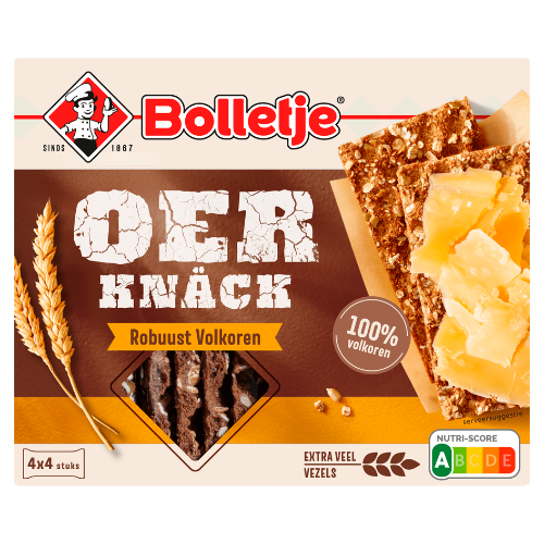 Bolletje oerknack robuust volkoren 300 gr.