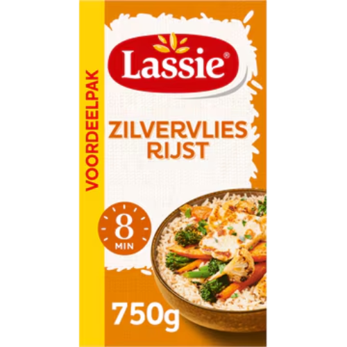 Lassie zilvervliesrijst voordeelpak 750 gr