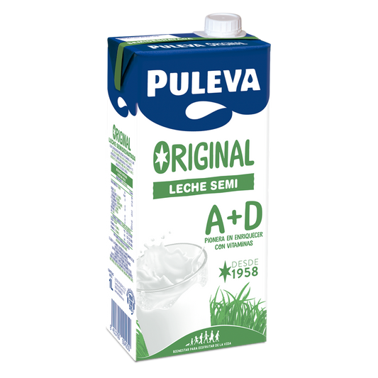 PULEVA LECHE SEMIDESNATADA BRIK 1 LTR.