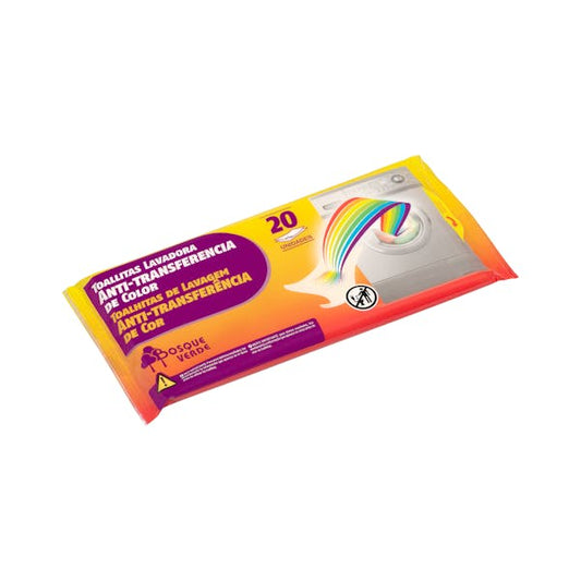 BV TOALLITAS LAVADORA ANTI-TRANSF. COLOR 20 U.