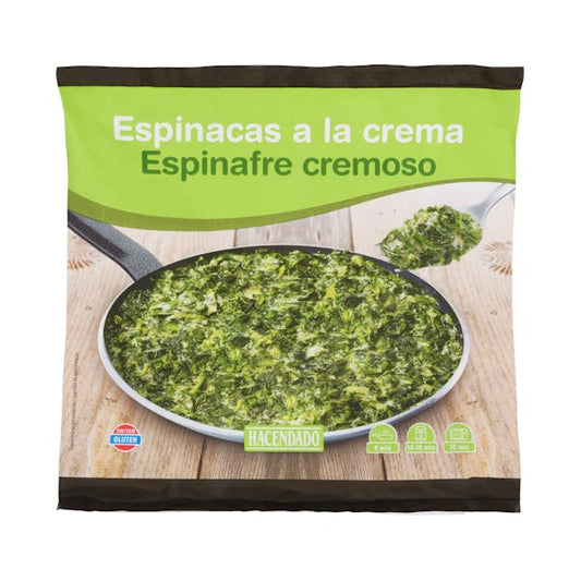 HD ESPINACAS A LA CREMA CONG. 450 GR.