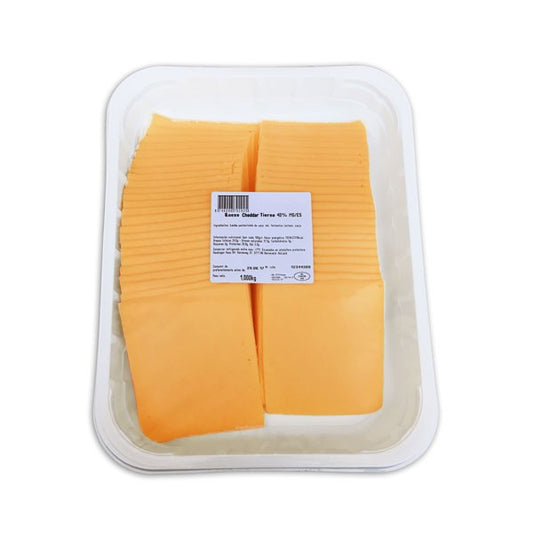 LA FUENTE CHEDDAR ROJO LONCHAS 1 KG.