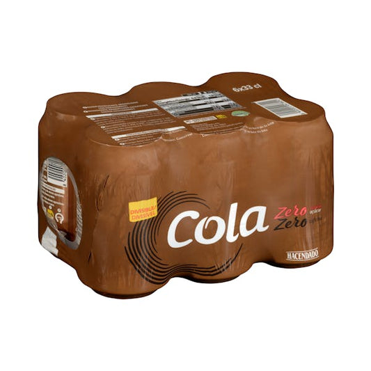 HD COLA ZERO AZÚCAR ZERO CAFEÍNA LATA 6x33 CL.