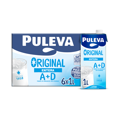PULEVA LECHE ENTERA BRIK 6x1 LTR.