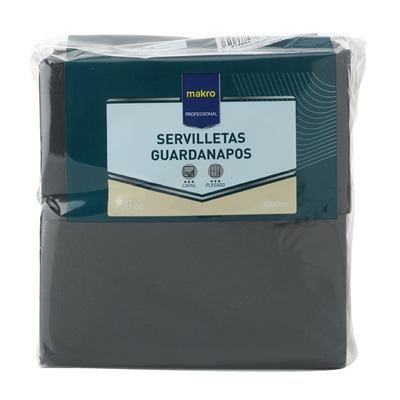 MPRO SERVILLETAS NEGRAS 2C 30x40 P/PAQ.