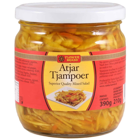 FLOWER BRAND ATJAR TJAMPOER 390 GR.