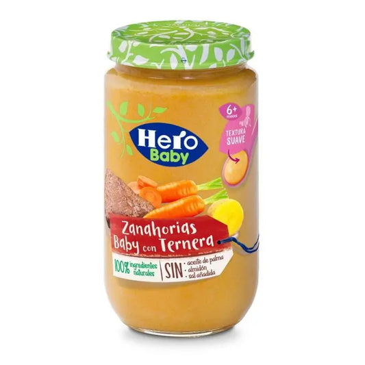 HERO BABY ZANAHORIA TERNERA 6 M. 235 GR.