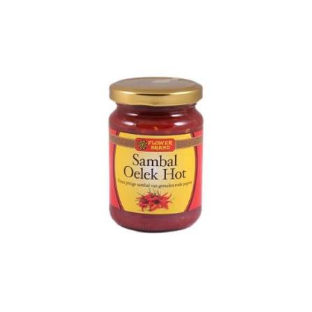 FLOWER BRAND SAMBAL OELEK HOT 375 GR.