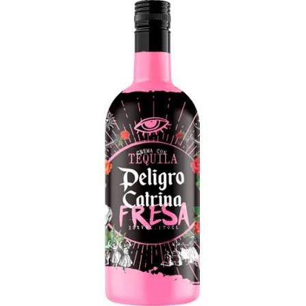 PELIGRO CATRINA TEQUILA CREMA DE FRESA 70 CL.